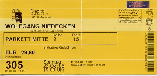 Wolfgang Niedecken Ticket