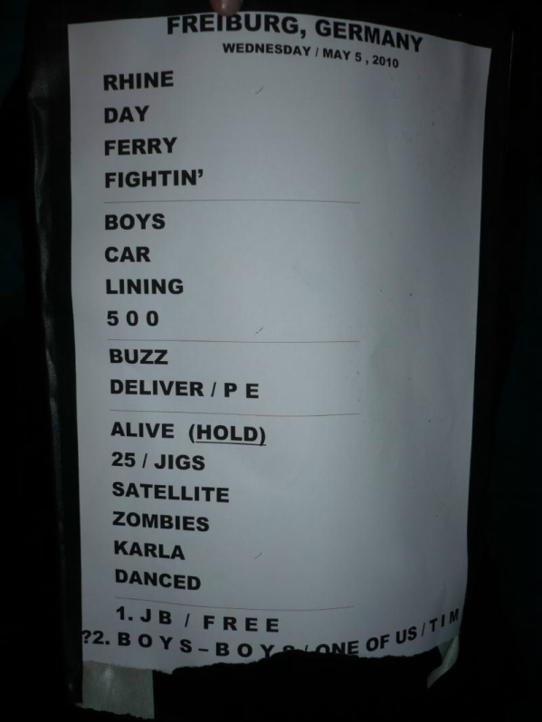 Setlist The Hooters 5.5.2010 Freiburg