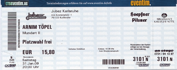 Arnim Töpel Ticket