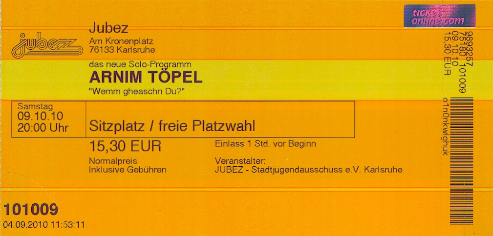 Ticket Arnim Töpel