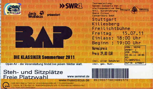 Ticket BAP