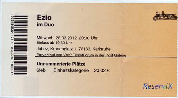 Ticket EZIO