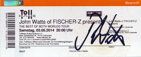 Ticket Fischer-Z