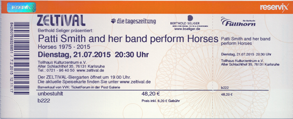 Ticket Patti Smith