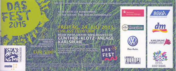 Ticket Das Fest Freitag