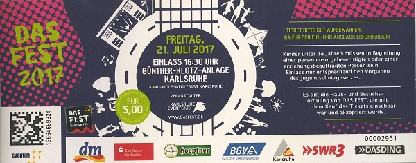 Das Fest Ticket Freitag