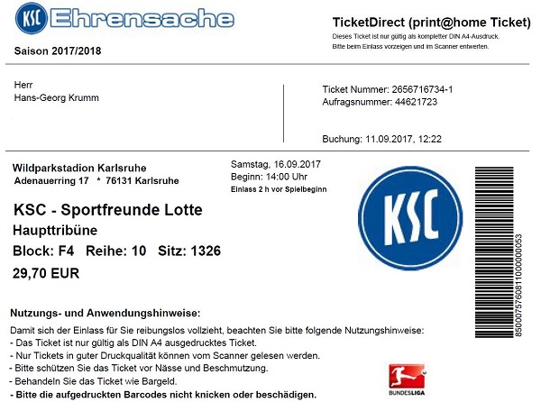 Ticket KSC