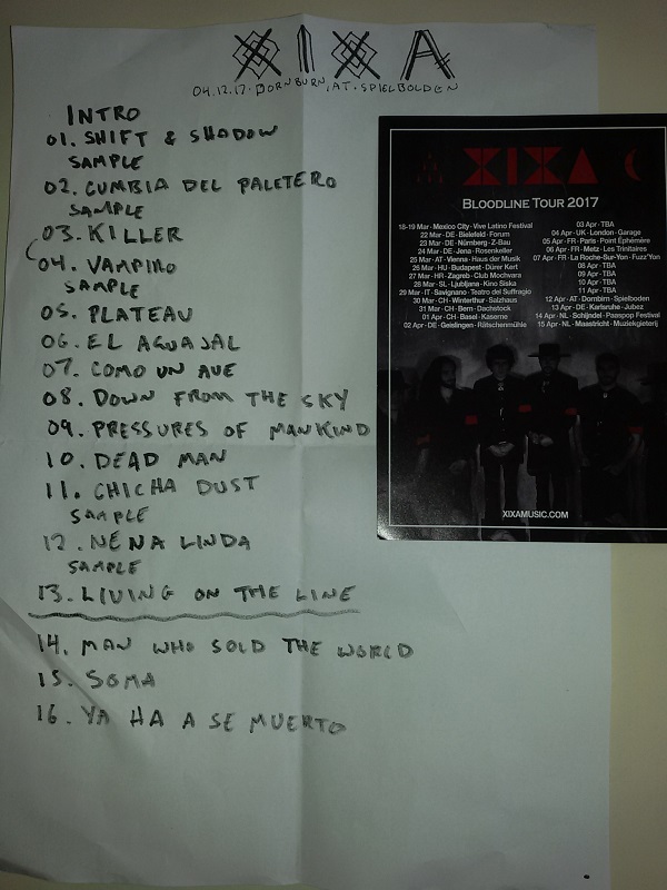 Xixa Setlist