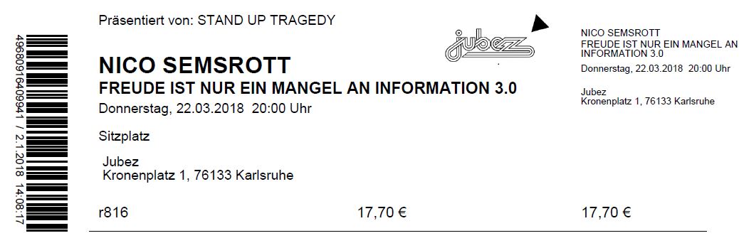 Nico Semsrott Ticket