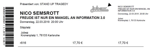 Ticket Nico Semsrott