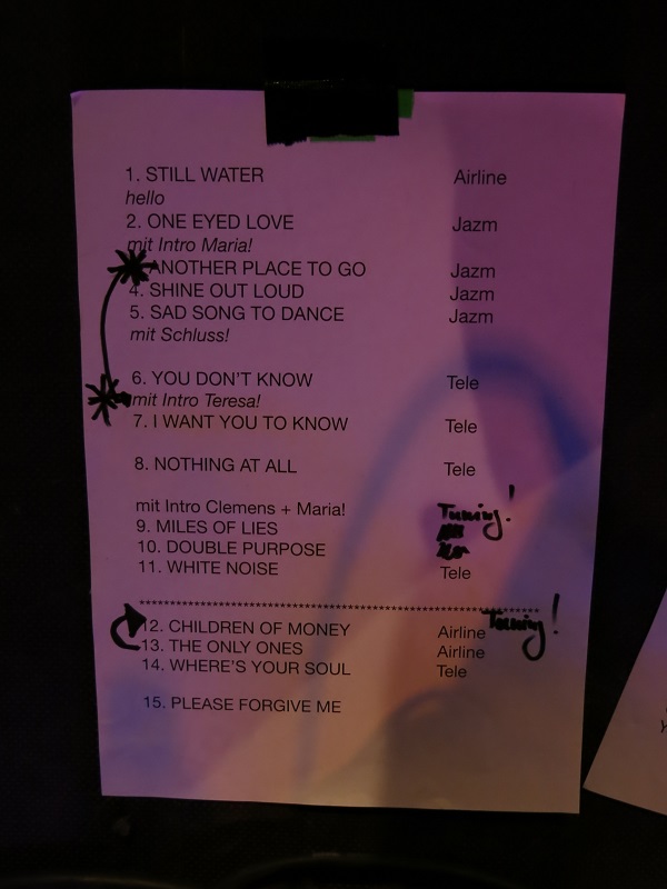 Me+Marie_Setlist