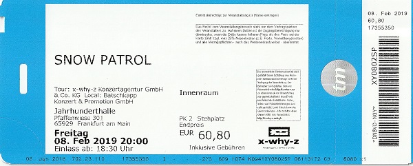 Snow Patrol Ticket