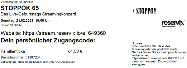 Ticket Stoppok 65