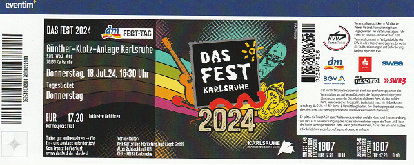 Ticket Das Fest 18.07.2024