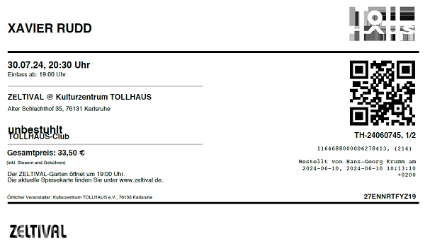 Ticket Xavier
                      Rudd