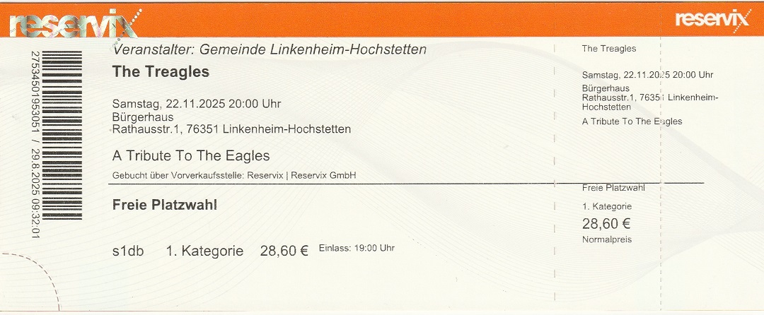 Ticket The Treagles