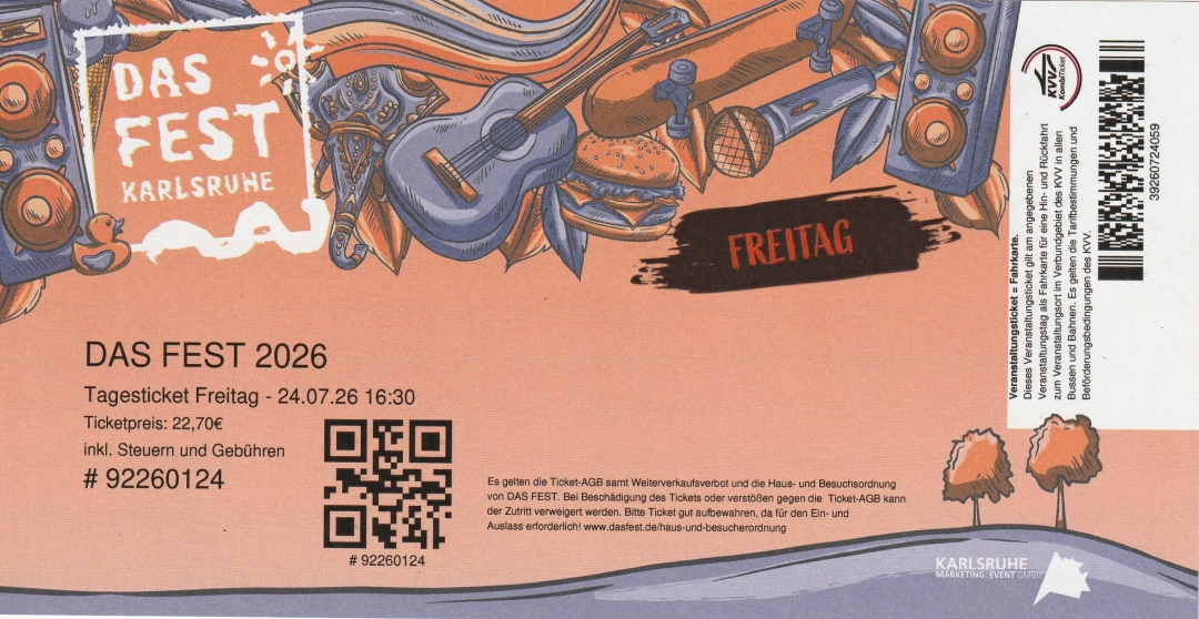 Das Fest 2026 23.-26.07.2026
        G�nther-Klotz-Anlage Karlsruhe