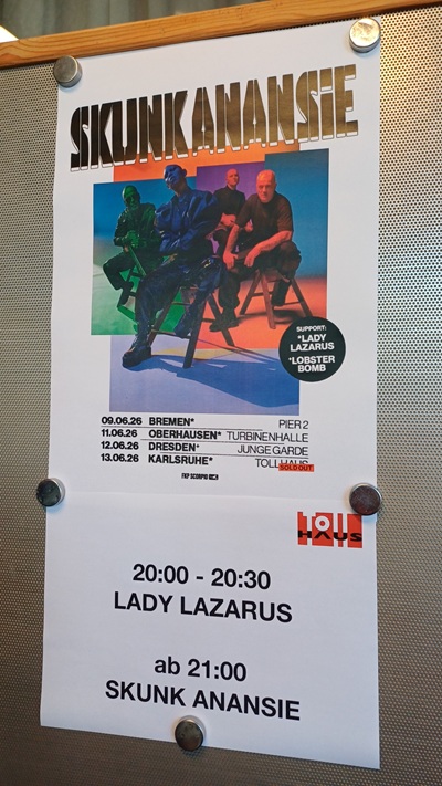 Skunk
        Anansie 13.06.2026 Tollhaus Karlsruhe